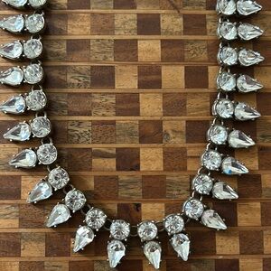 J. Crew Silver Statement Necklace with Elegant Design​